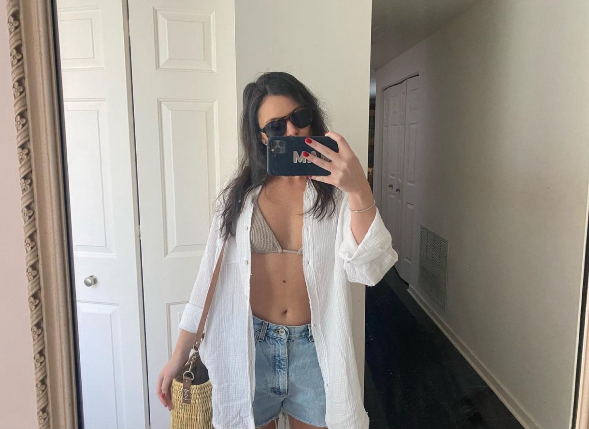 I miss summer. Already thinking about beach attire. Coverup is American Eagle, bag and bathing suit are Monday Swimwear, shorts are thrifted and self-cut years ago. Glasses are Warby! ALSO - no one sleep on Warby for sunglasses - such good finds and prescriptions can be added to the lenses. 

#LTKstyletip #LTKbeauty