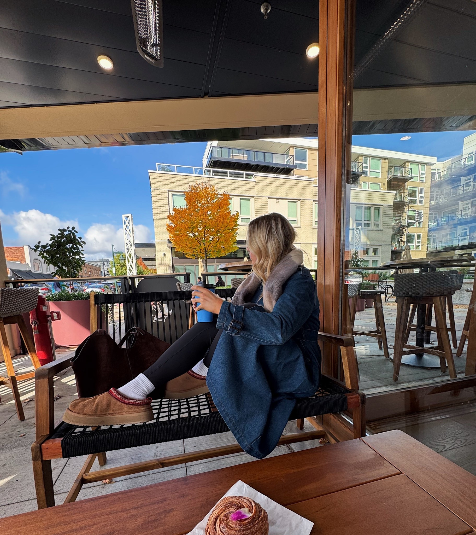 Perfect cozy fall OOTD | 
Sizing:
Lululemons: size 6 
Uggs: TTS 
Denim trench: Medium ( sized up for layering) 

#LTKSeasonal #LTKHoliday