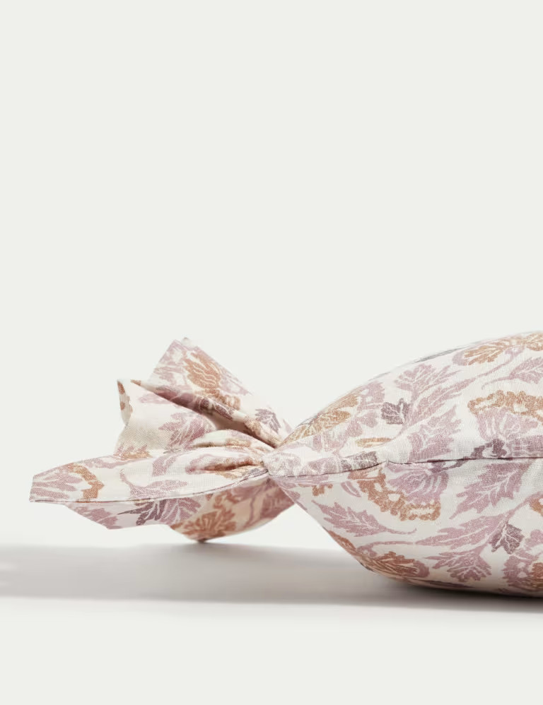 Cotton with Linen Floral Bolster Cushion | Marks & Spencer (UK)