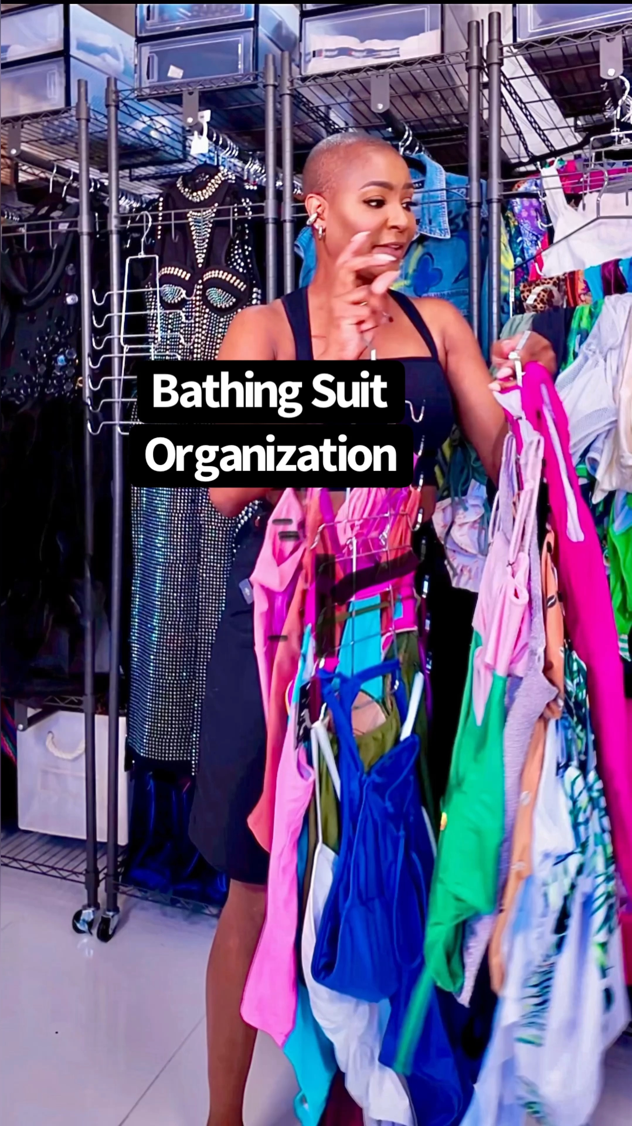 Bathing suit organizing with multi level hangers 

#LTKHome #LTKSeasonal #LTKU
