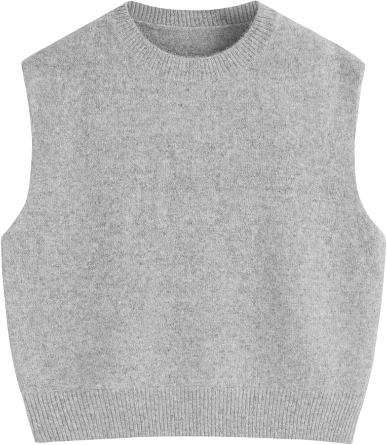CIDER Women's Knit Sweater Vest Loose Fit Sleeveless Round Neck Oversized Pullover Sweater | Amazon (US)