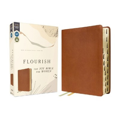 Flourish: The NIV Bible for Women, Leathersoft, Brown, Thumb Indexed, Comfort Print - by  Zondervan (Leather Bound) | Target