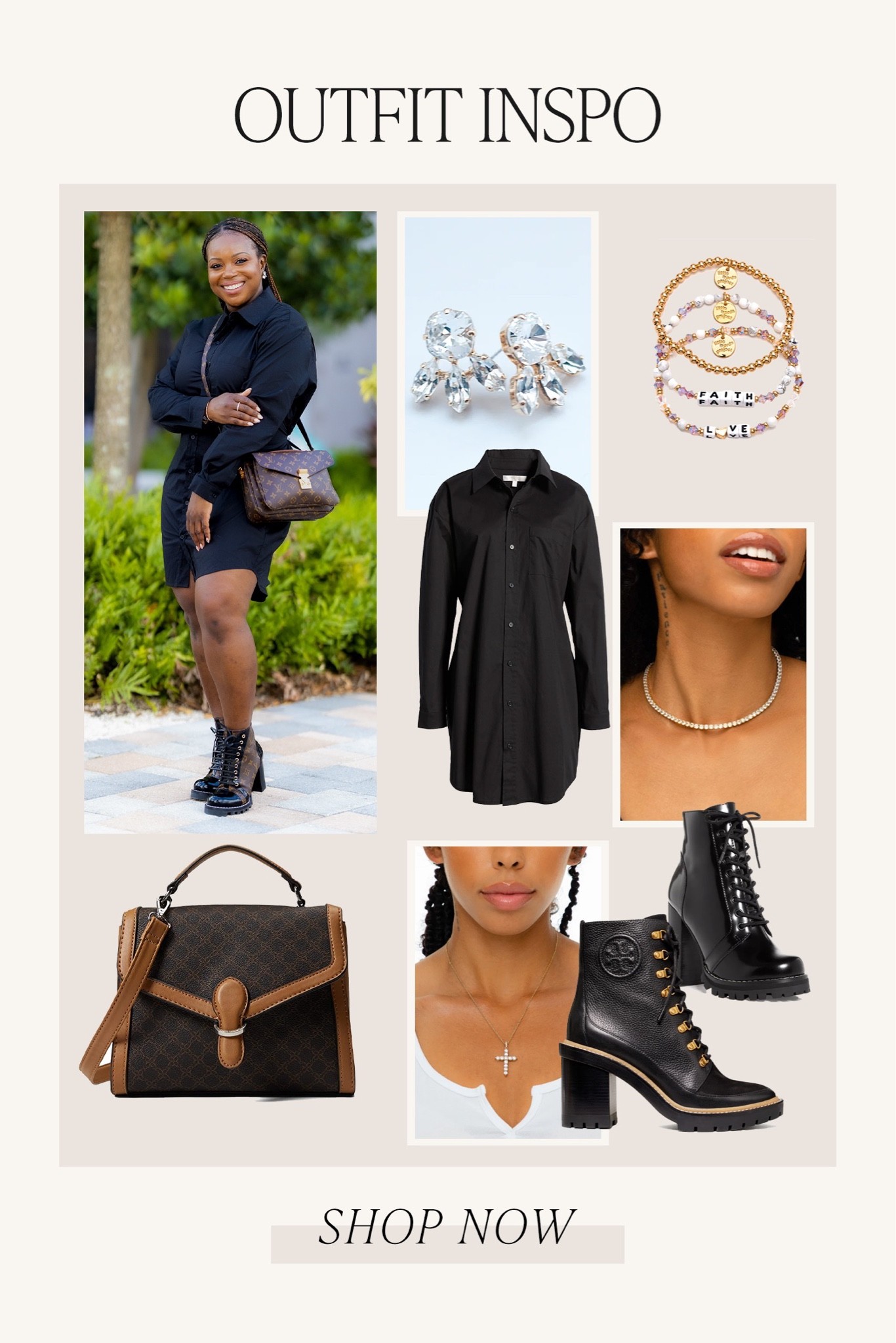 Black shirt dress & boots 

#LTKworkwear #LTKHoliday #LTKSeasonal