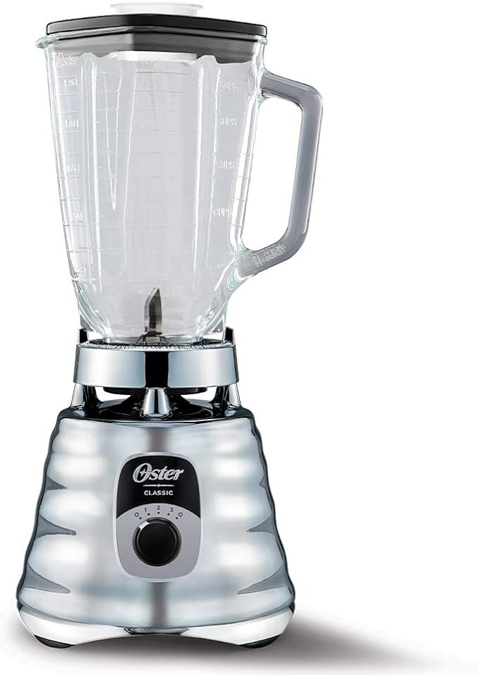 Oster Original 3 Speed Chrome Blender, 6 Times more Durable Motor, 10 Times Stronger, 5 Cup Glass... | Amazon (US)