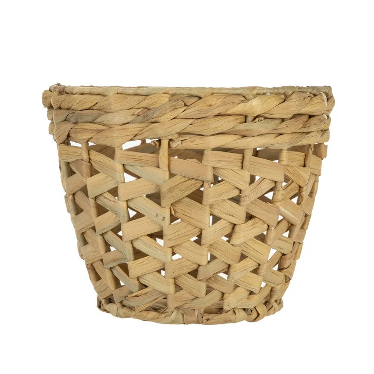 Homezone 7" Open-Weave Tapered Natural Water Hyacinth Basket - Walmart.com | Walmart (US)