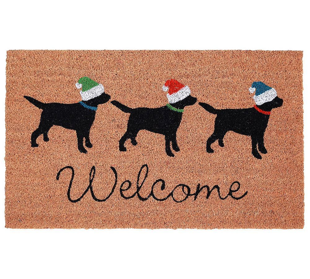 Christmas Dogs Welcome Doormat | Pottery Barn (US)