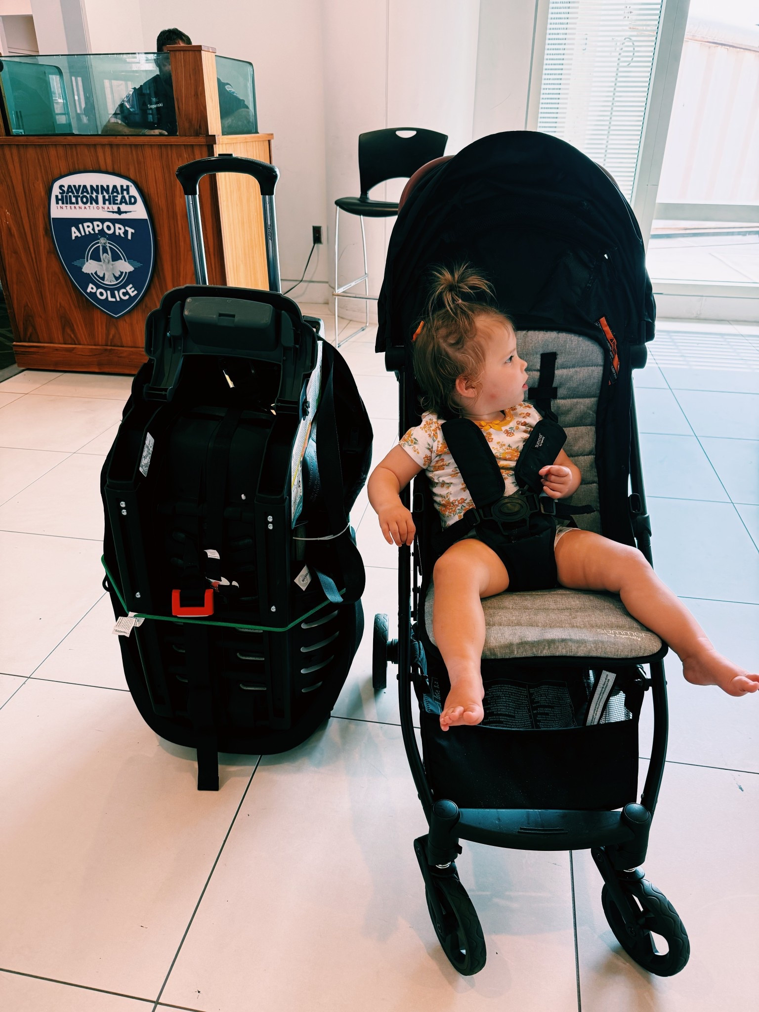 Toddler carry on set up 