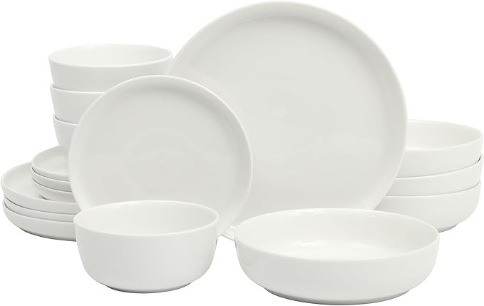 Gibson Home Oslo Porcelain Chip and Scratch Resistant Dinnerware Set, Service for 4 (16pcs), Cera... | Amazon (US)