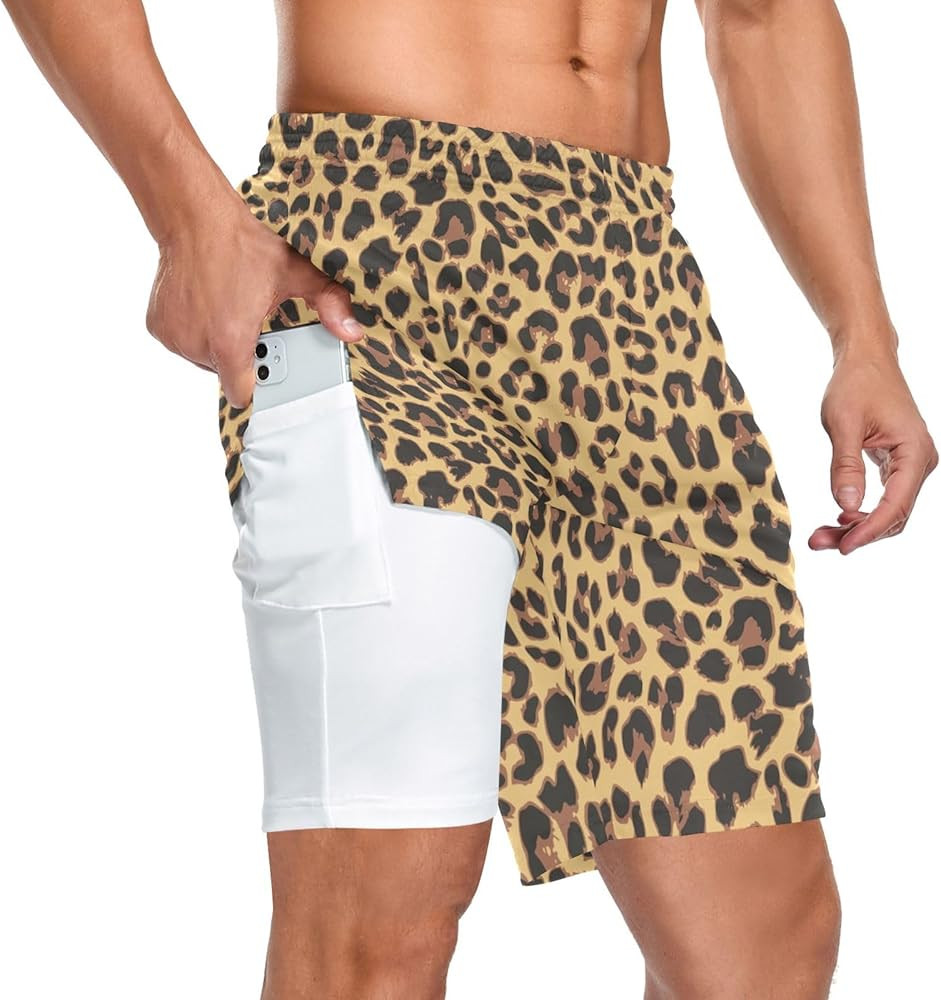 Men's 2 in 1 Workout Running Shorts, Gym Athletic Shorts for Men Lightweight Training with Pocket... | Amazon (US)