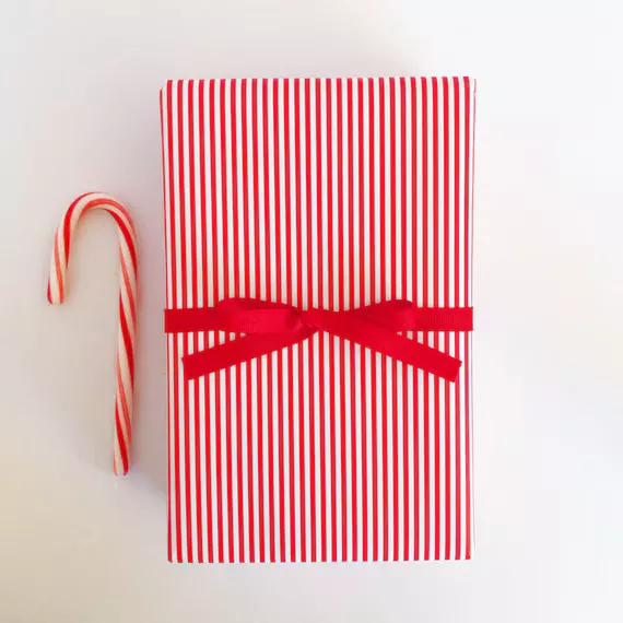 Wrapping Paper: Sage Pinstripe gift Wrap, Birthday, Holiday