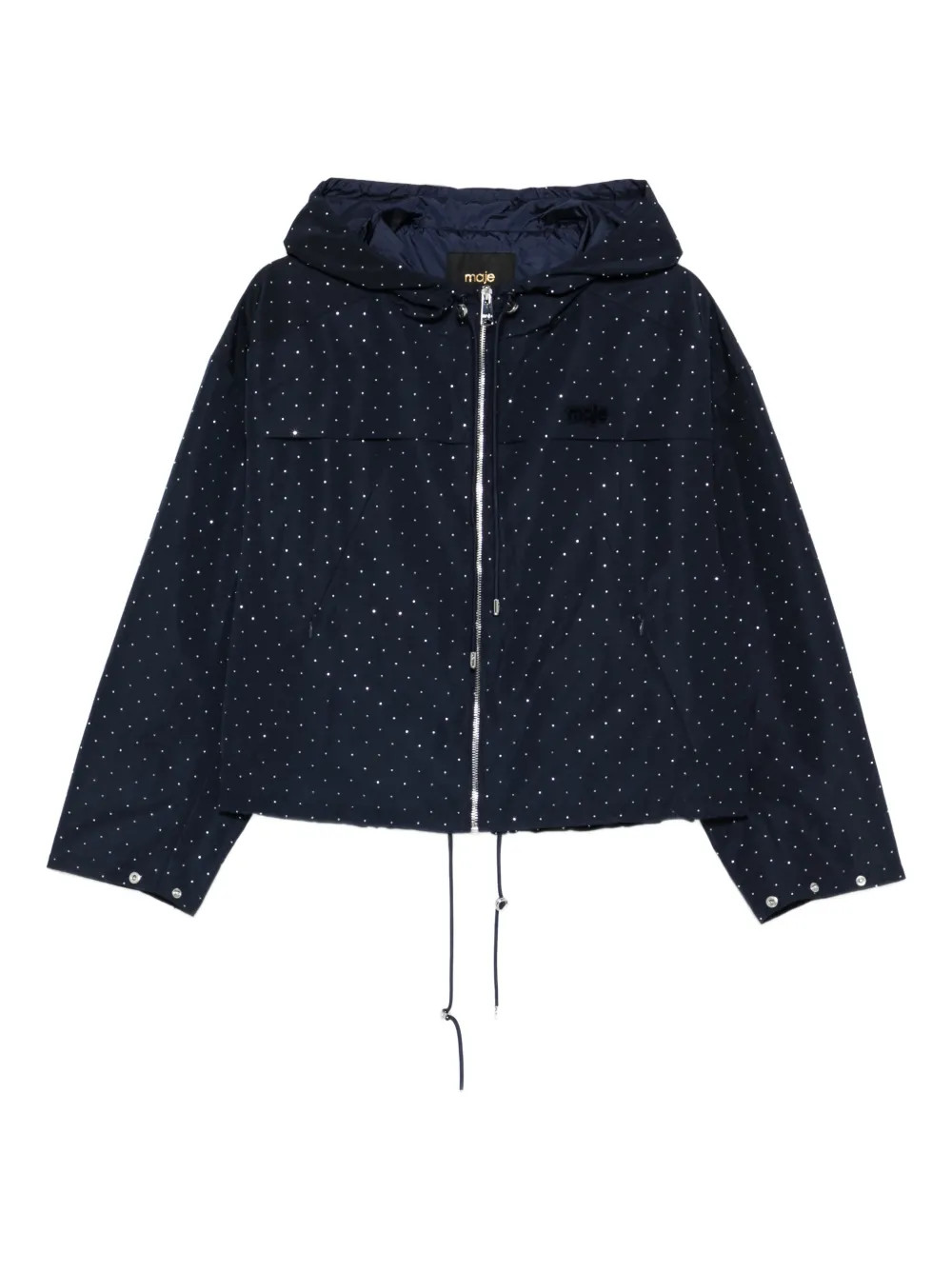 Majerhinestone-embellished hooded jacket | Farfetch Global