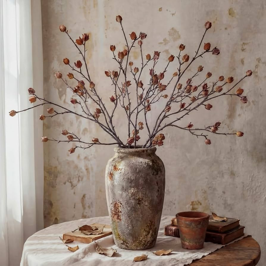 Hotop 6 pcs Artificial Berry Stems, 35.4in Faux Fall Branches for Tall Vases Long Stems Floral Re... | Amazon (US)