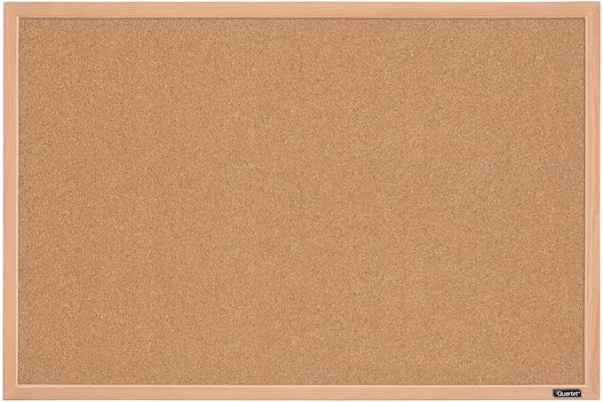 Quartet Cork Board Bulletin Board, 23" x 35" Framed Corkboard, Oak Frame, Decorative Hanging Pin ... | Amazon (US)