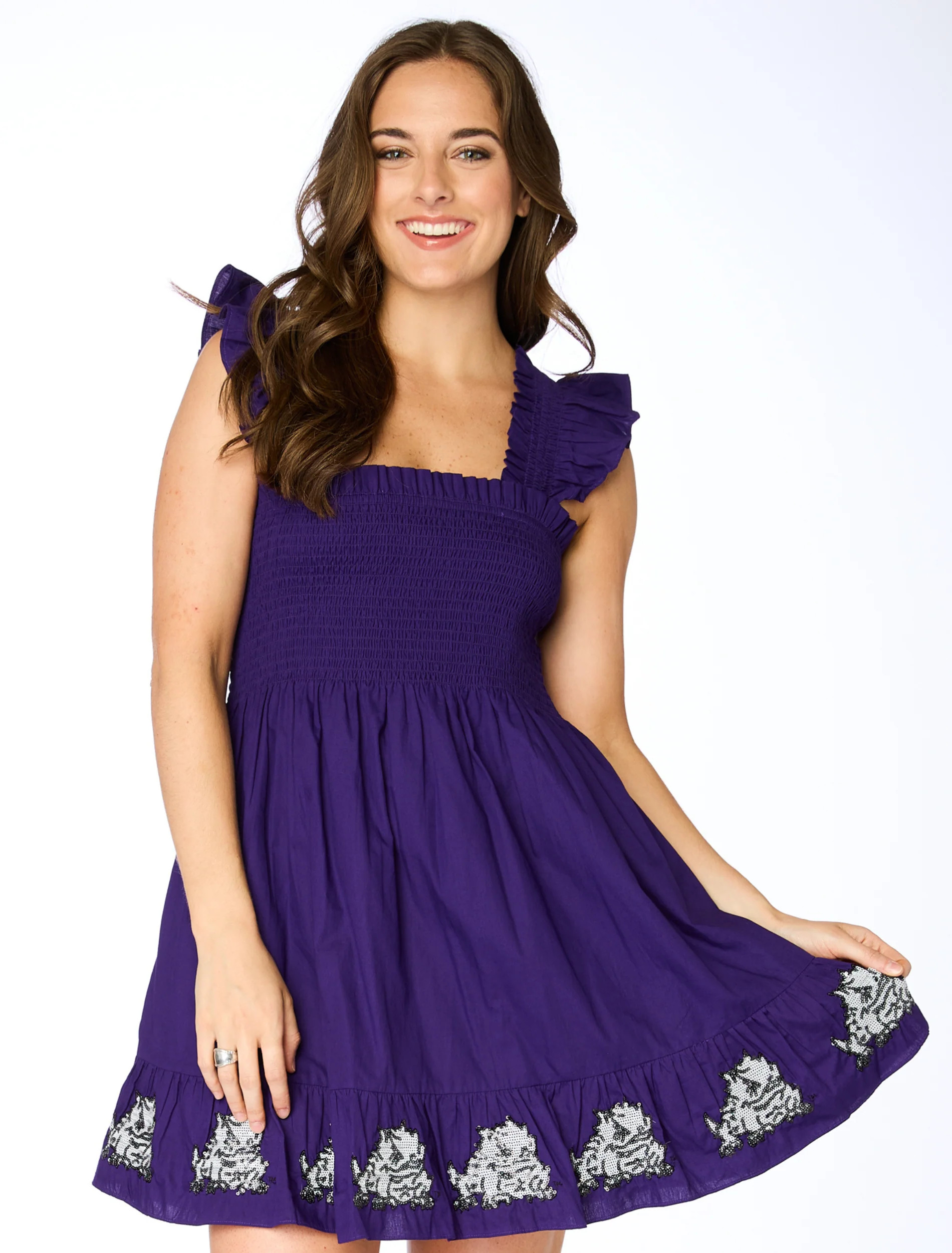 The Horned Frog Smocked Sequin Dress | BuddyLove