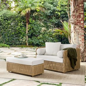 Coastal Outdoor Lounge Chair & Ottoman Set | West Elm (US)