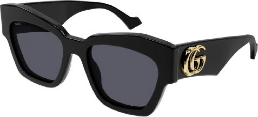 Gucci GG1422S Sunglasses 001 - Black - Grey Women Square | Designer Optics