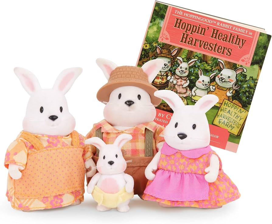 Li'l Woodzeez \u2013 Hoppingoods Rabbit Family \u2013 Set of 4 Collectible Posable Bunny Figures ... | Amazon (US)