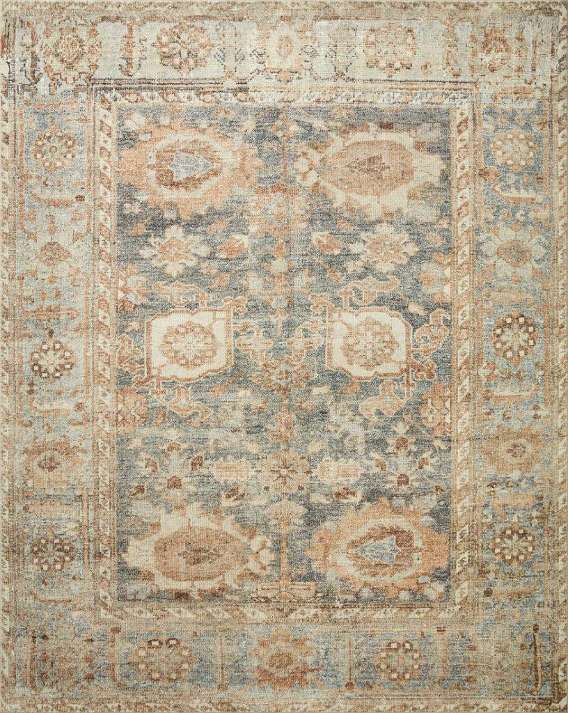 Loloi II Margot Ocean and Spice 5'-0" x 7'-6" Area Rug | 1stopbedrooms