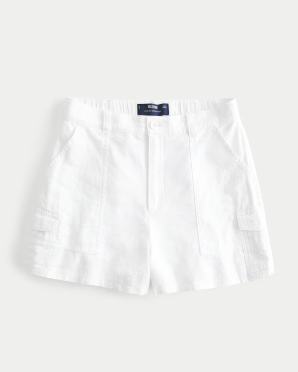 Ultra High-Rise Linen Blend Soft Shorts | Hollister (US)