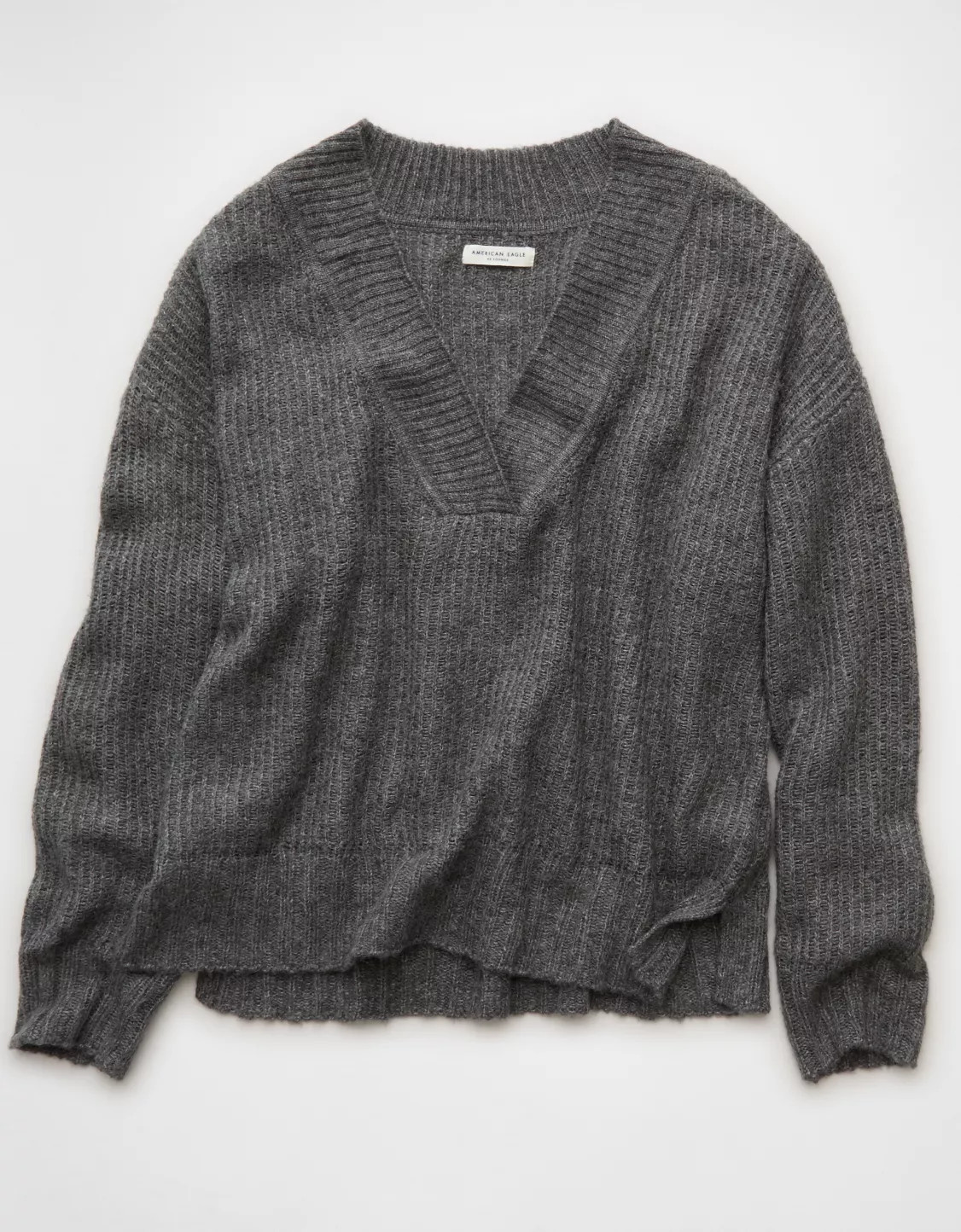 AE Whoa So Soft Oversized V-Neck Sweater | American Eagle Outfitters (US & CA)