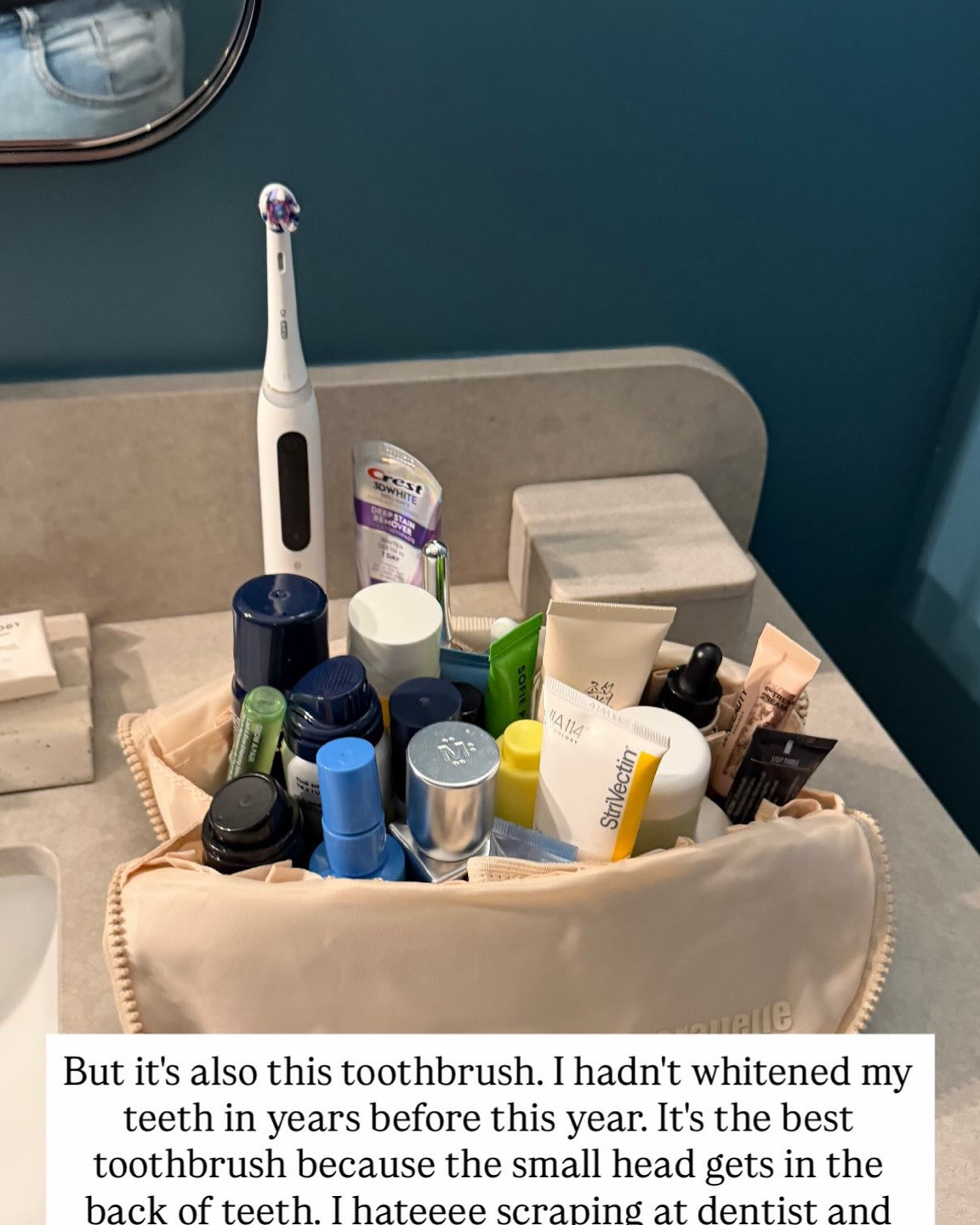 Another one of my oral hygiene holy grail items. This is truly THE BEST toothbrush. I haven’t needed to whiten my teeth in YEARS (I only did recently to be extra-sparkly for Missy’s wedding ✨🦷), and this keeps my smile looking so bright and healthy. It’s SO good at removing tartar, and the small head is great at getting in the crevices behind your teeth. No better compliment than from my dental hygienist! Follower testimonials on slide 2. 👉🏼

#LTKselfcare #LTKBeauty #LTKHome