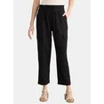 Time and Tru Linen Straight Pant, 27" Inseam, sizes XS-XXXL - Walmart.com | Walmart (US)
