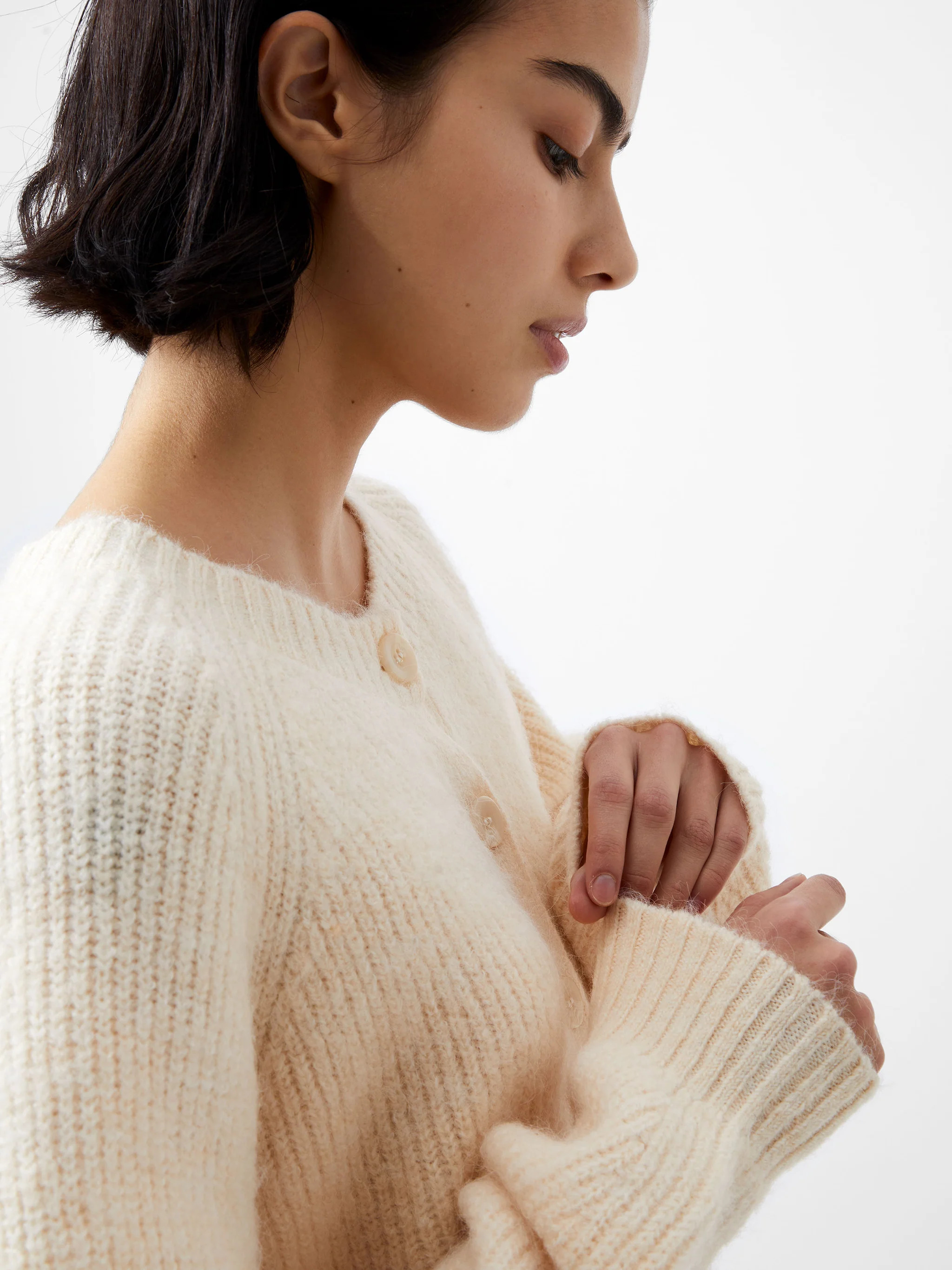 Fluffy Knit Chunky Rib Cardigan | French Connection (US)