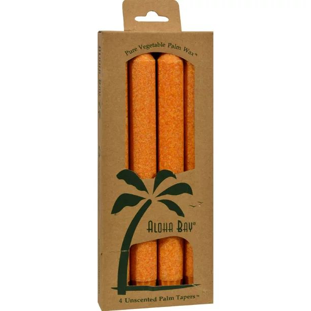 Aloha Bay Palm Tapers Orange - 4 Candles | Walmart (US)