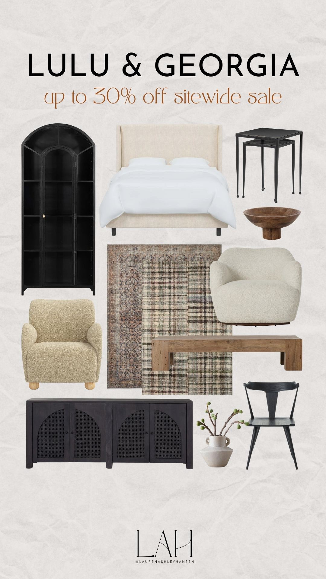 Lulu & Georgia finds we own and love!! Save up to 30% off Sitewide right during their Black Friday sale!! Some of my favorite furniture pieces like our sideboard, display cabinet, office chairs, and more are included!! 

#LTKHome #LTKSaleAlert #LTKCyberWeek