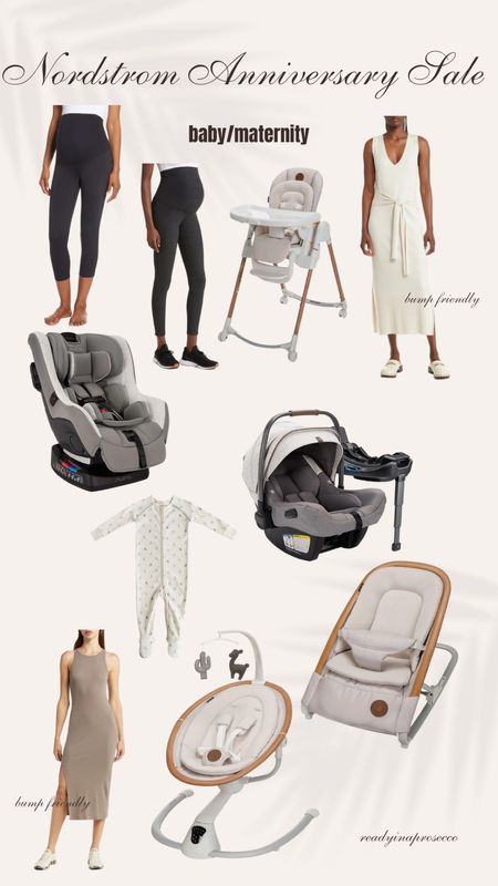 Nordstrom anniversary sale baby & maternity. Bump friendly clothes, bump friendly dress, car seat, rocker, baby onesie, maternity leggings, high chair, baby swing.

#LTKxNSale #LTKbump #LTKbaby