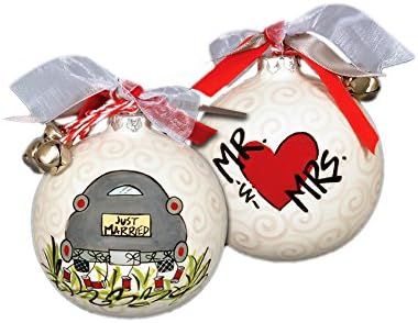 Hand Painted "Just Married" Hanging Christmas Tree Ornament | Amazon (US)