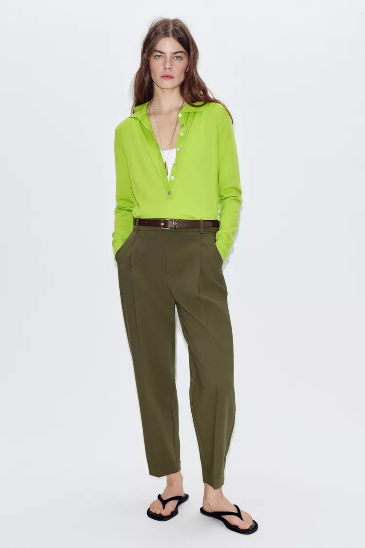 PANTALON À PINCES AVEC CEINTURE | Zara FR
