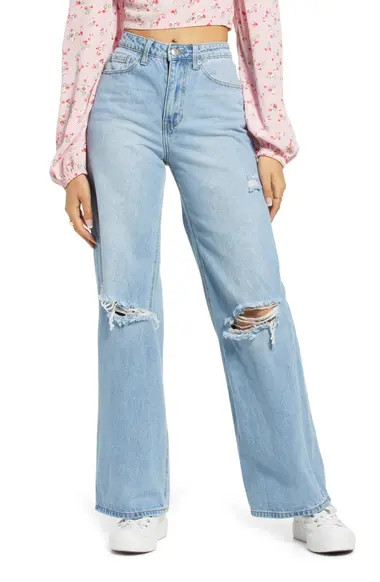 BP. Ripped Nonstretch Wide Leg Jeans | Nordstrom