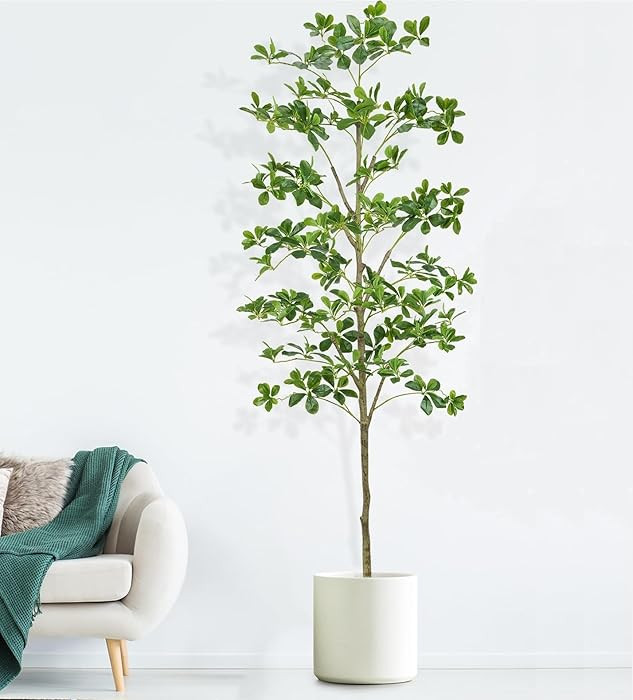 Faux Olive Tree 7ft, Tall Faux Trees Indoor with Realistic Leaves Fake Potted Olive Silk Tree Tal... | Amazon (US)