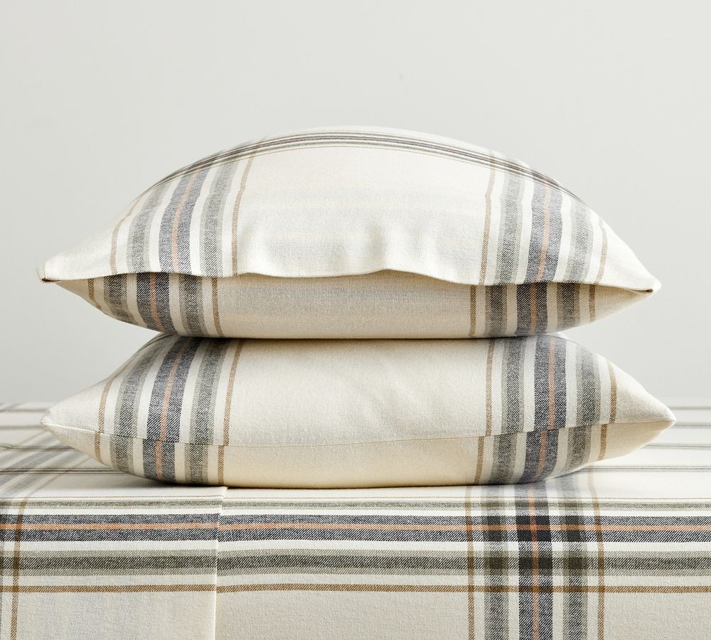 Logan Plaid Flannel Pillowcases - Set of 2 | Pottery Barn (US)