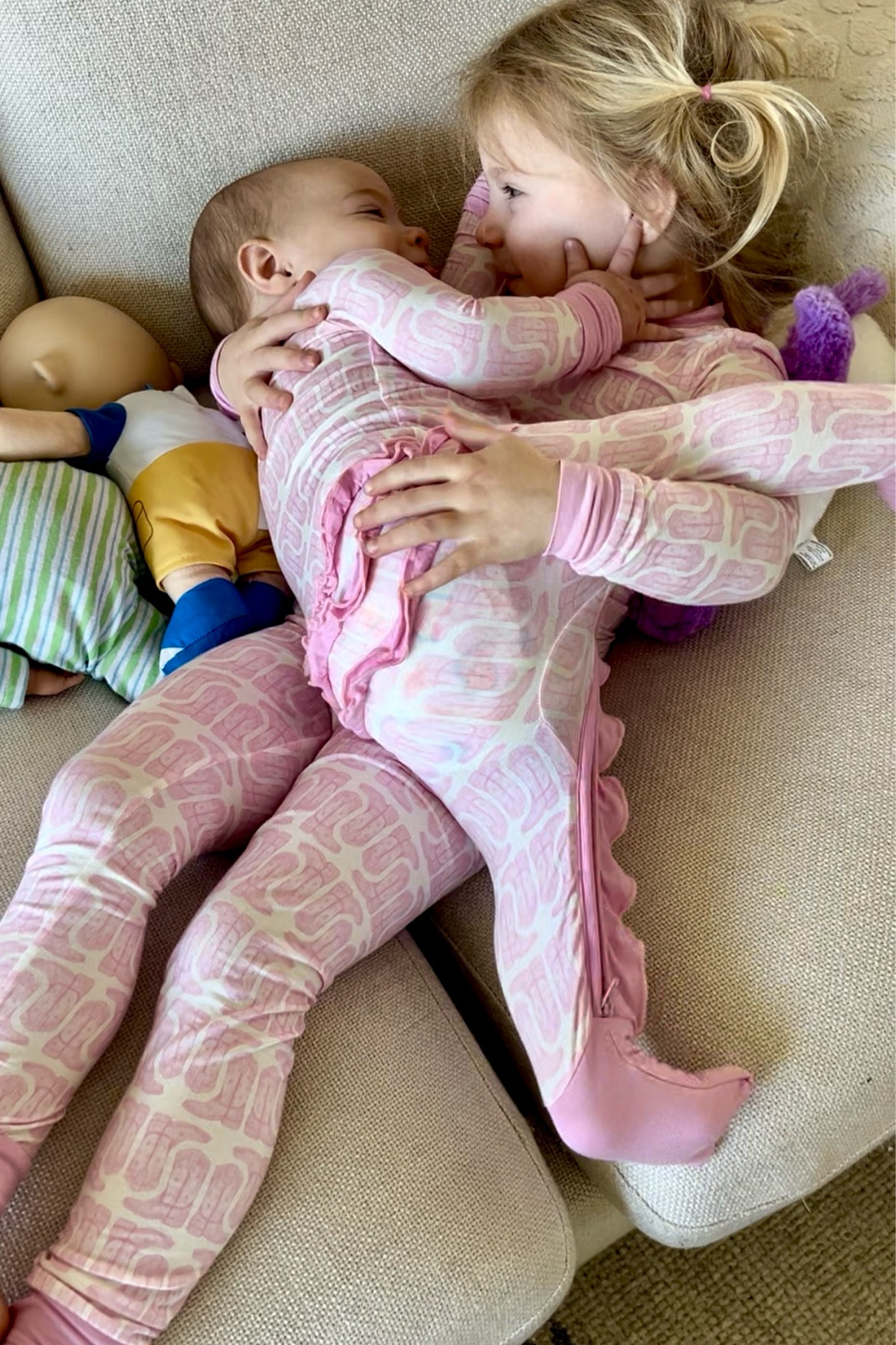 Softest, bamboo PJs! Pink cowgirl boots ruffle butt and zipper tts 