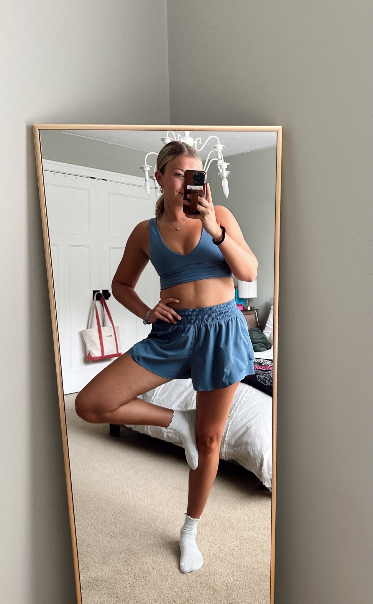 Todays running fit 🤍🏃🏼‍♀️‍➡️ (not featured my shoes, they don’t go on carpet haha) 

#LTKShoeCrush #LTKActive #LTKSummerEdit