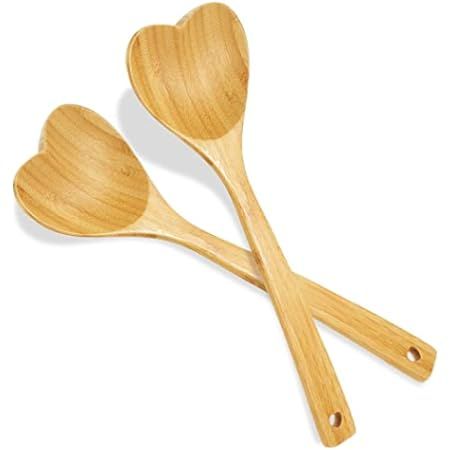 Wooden Heart Spoons - Heart Shaped Wooden Spoon Kitchenware for Cooking with Love, Unique Mother's Day Gifts for Cooks Hostesses Mom Grandma Wife Weddings House Warming Kitchen Accessories (1 PC) | Amazon (US)