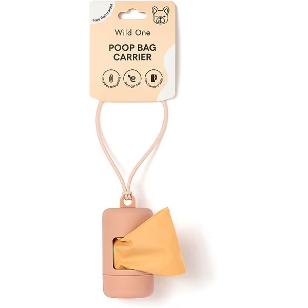 Wild One Dog Poop Bag Carrier, Blush | Chewy.com