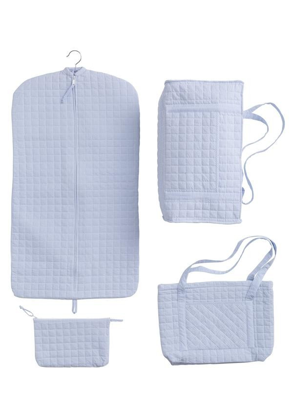 Quilted Luggage - Light Blue | Little English