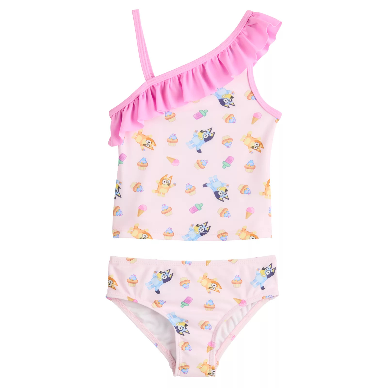 Baby & Toddler Girl Dreamwave Bluey One Shoulder Tankini Set | Kohl's