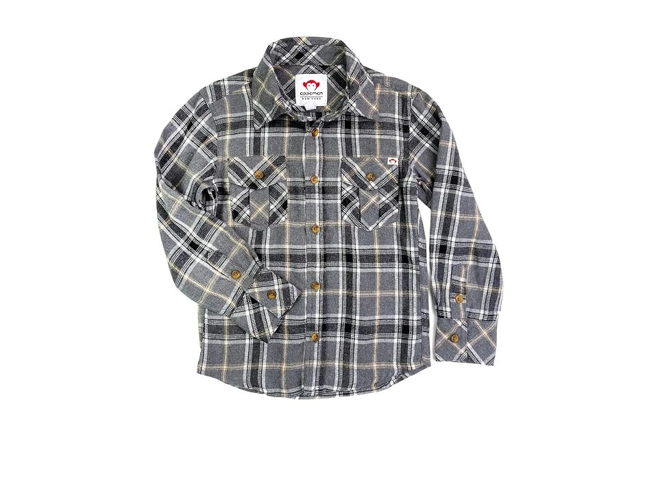 Appaman Kids Flannel Shirt (Toddler/Big Kid) Boy's Clothing Greige Plaid : 2 Toddler, Cotton/Flannel | Zappos