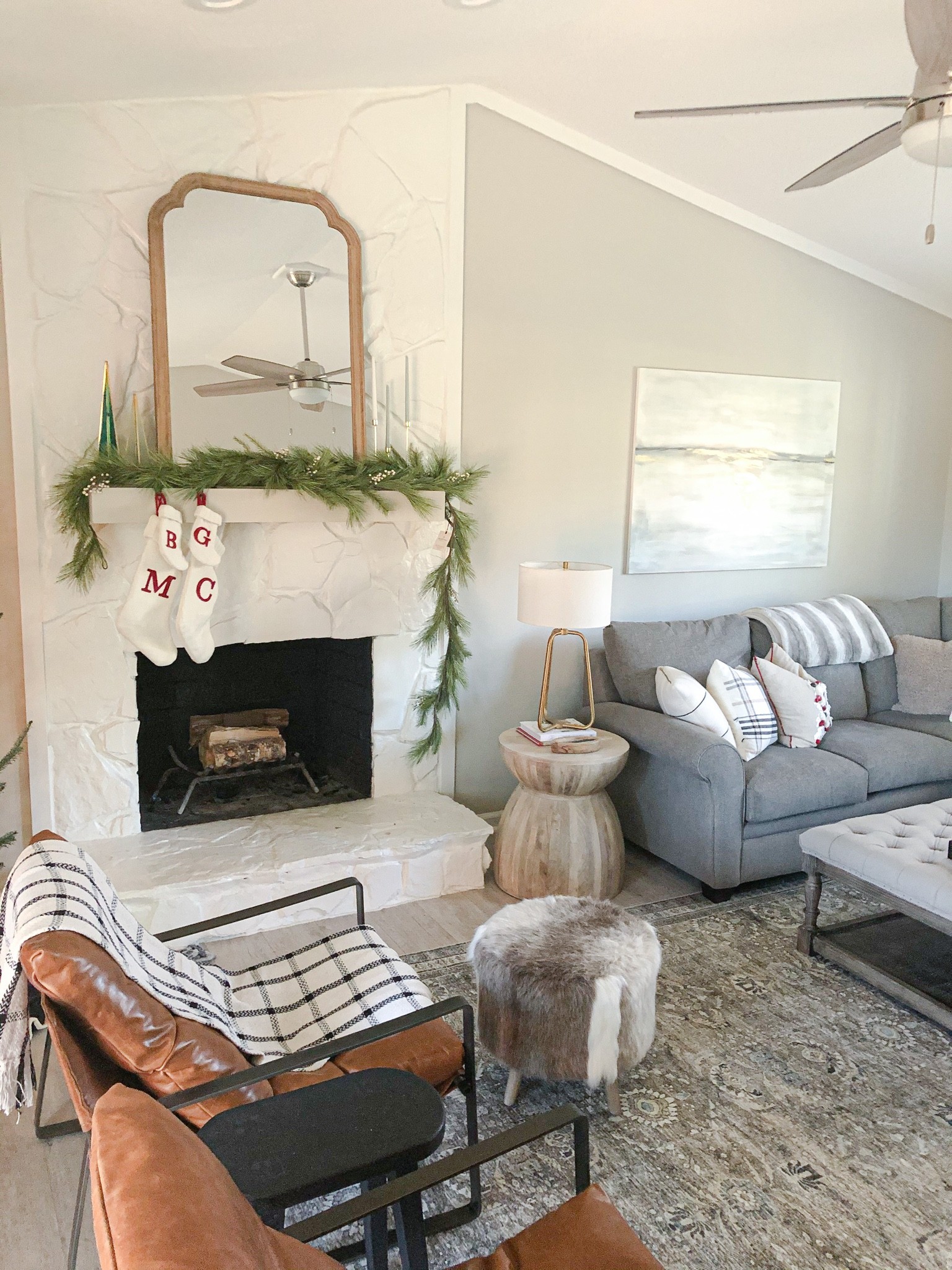 Neutral Christmas
Christmas decor
Mantle decor
Mantle styling
Christmas mantle
Christmas stockings
Leather chair
Accent chair
Loloi rug
Gray sectional
gray sofa
Mantle mirror
Wooden mirror
Gray ottoman
Ottoman styling


#LTKHoliday #LTKstyletip #LTKhome