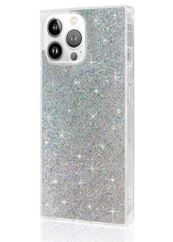 SQUARE® Silver Glitter iPhone Case | FLAUNT