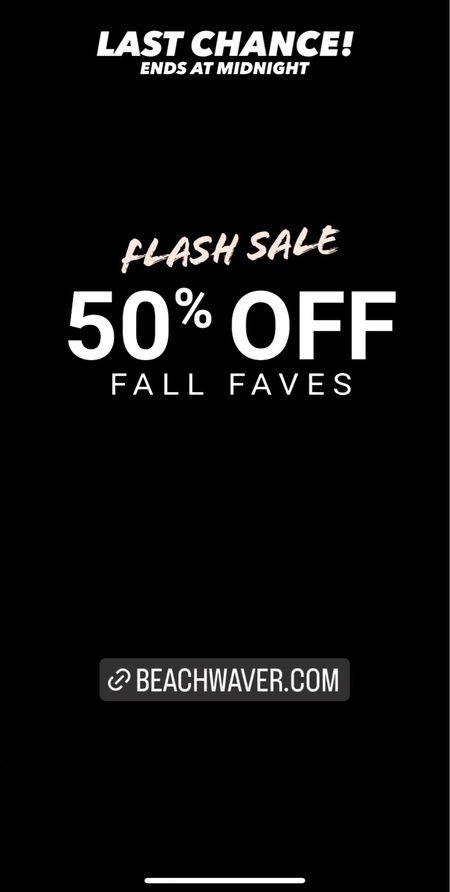 Beachwaver fall flash sale 50% off fall faves 

#LTKbeauty #LTKSeasonal #LTKU
