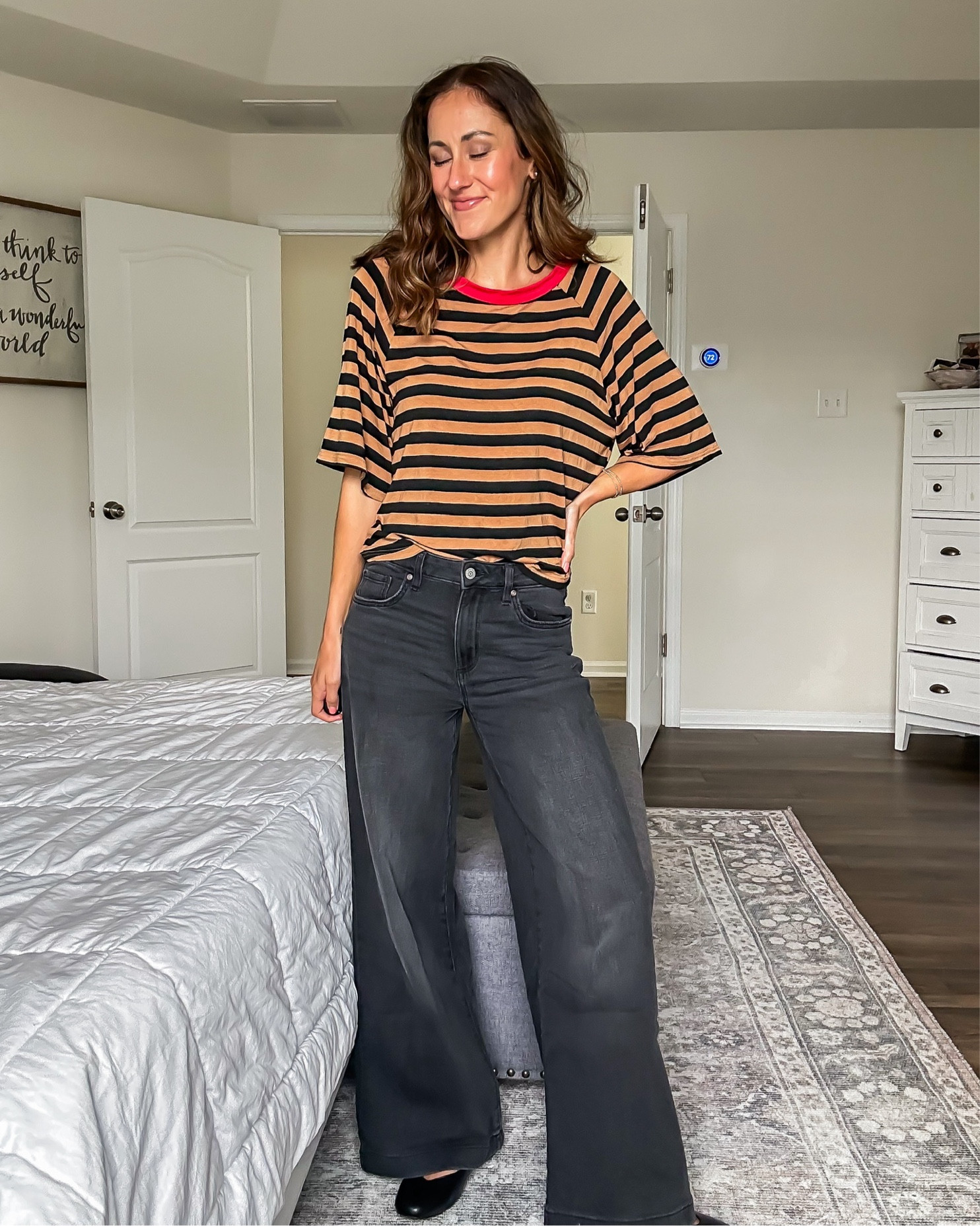 Fall outfit with free people look for less striped t shirt 

Ringer t shirt // striped shirt // wide leg jeans // casual outfit // teacher outfit 

#LTKSeasonal #LTKStyleTip #LTKFindsUnder50