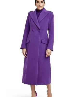 NEW 𝅺Sergio Hudson X Target Gorgeous Purple Luxe Dress Overcoat Size Small  | eBay | eBay US