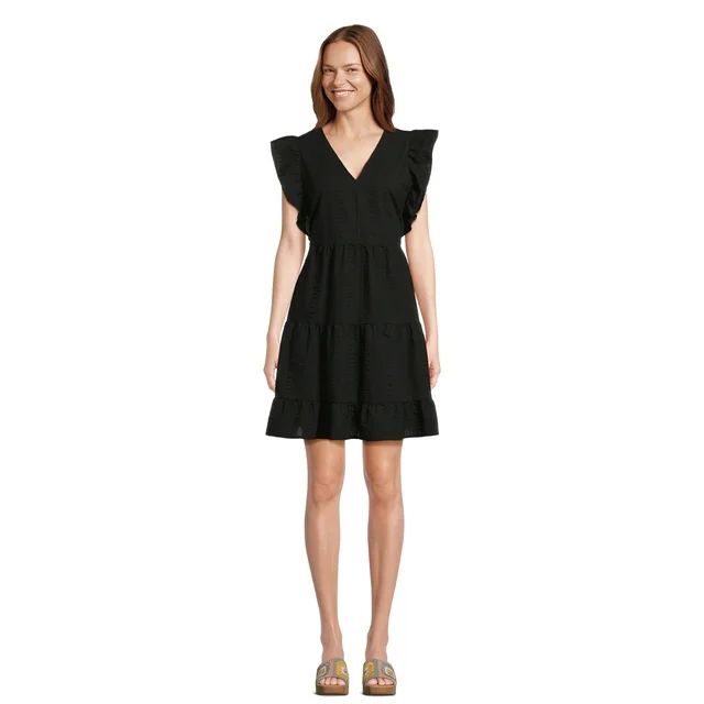 Time and Tru Women's Fit and Flare Mini Dress, Sizes XS-XXXL - Walmart.com | Walmart (US)