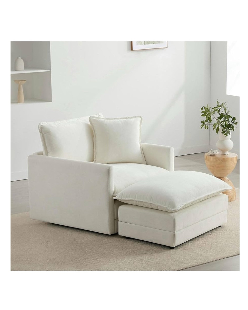 Spacious oversized chair with ottoman that fits two people.  Both chair and ottoman have removable covers for easy cleaning!!

#cozyhome #oversizedchair #chenille

#LTKSaleAlert #LTKHome