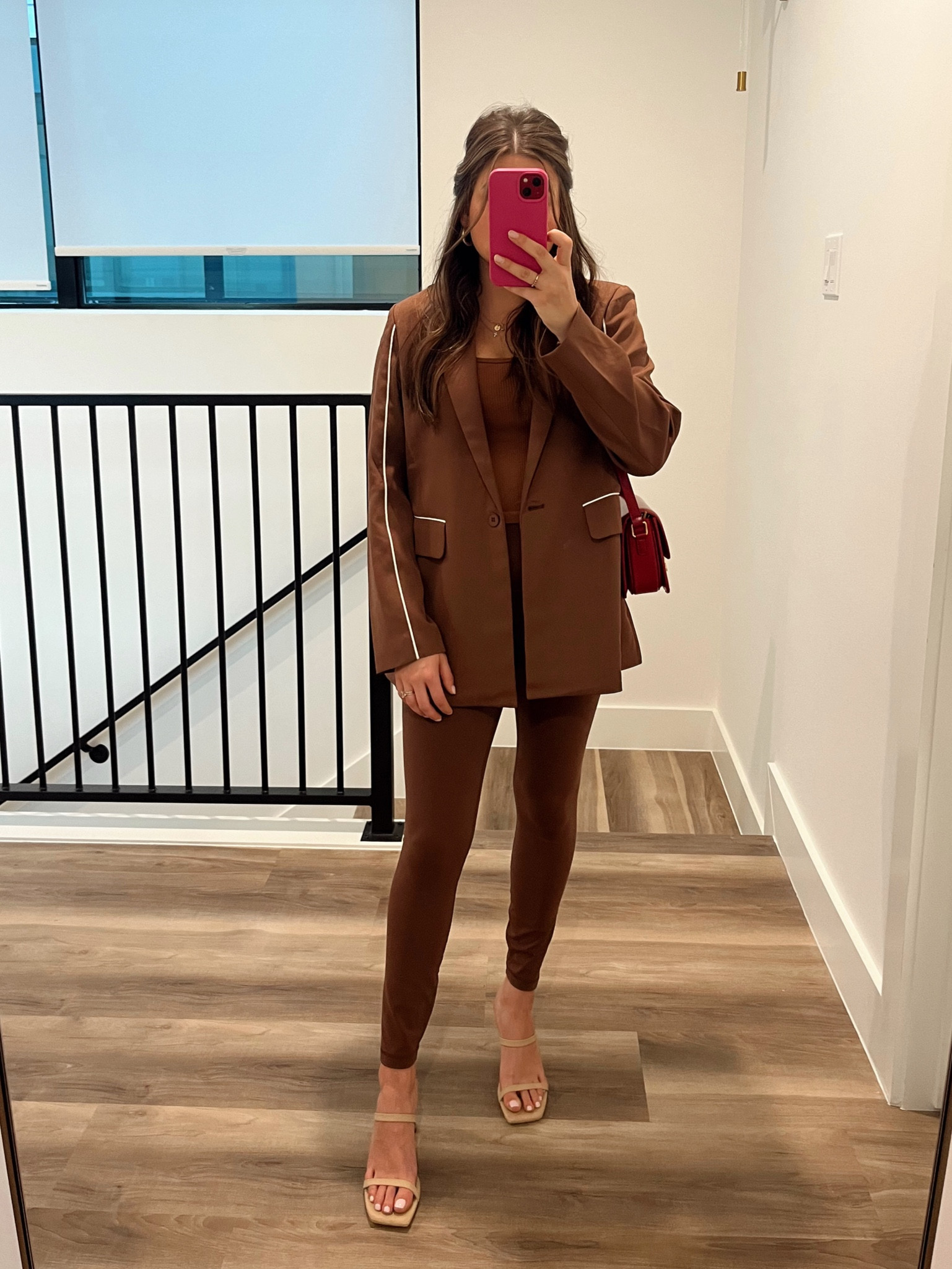Loving this blazer and it actually came with matching pants not pictured here. This set comes in 12 colors!

Brown blazer, brown blazer with strip, brown leggings, monochromatic look, butter luxe, Amazon finds, corporate office, work wear, business casual 

#LTKWorkwear #LTKStyleTip